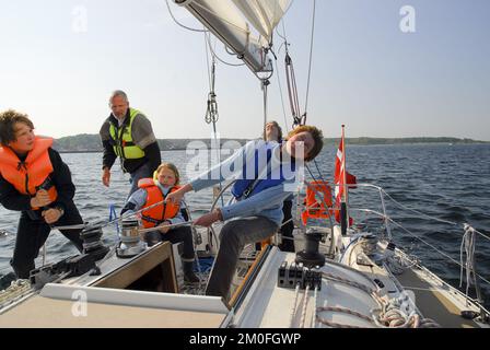 Die fünfköpfige dänische Familie, die im Februar von somalischen Piraten gefangen genommen wurde, versucht nun, in Kalundborg, Dänemark, ein normales Leben zu führen. Jan Quist Johansen, seine Frau und ihre drei Kinder, wurden am 24. Februar im Indischen Ozean als Geiseln genommen, während sie um die Welt segeln. Für ihre Freilassung wurde ein Lösegeld von 3m $ (Â 1,9m £) gezahlt, und sie waren am 7.. September zurück. In Dänemark. Die Familie Quist Johansen im Frühjahr 2008 vor ihrer Reise. FOTOGRAF LONE BOLTHER RUBIN / POLFOTO Stockfoto