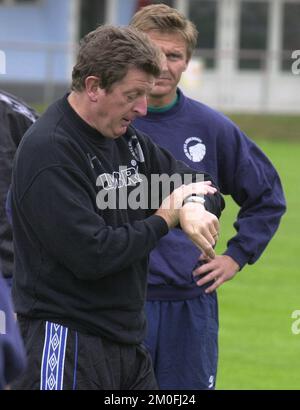 Training beim FC Kopenhagen. Roy Hodgson und Jacob Laursen. (Kim Agersten/Polfoto) Stockfoto