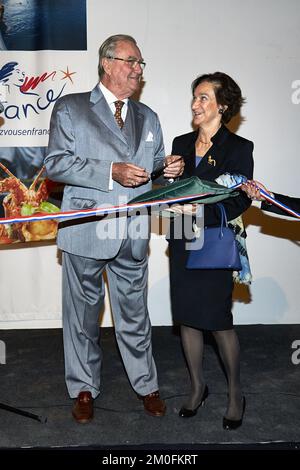 Prince Consort Henrik eröffnet am Donnerstag, den 1.. November, die französische Reise- und Lifestyle-Ausstellung „A French Affair“ im Docken in Nordhavn, Kopenhagen. Der Markt wurde von französischen Unternehmen und Lebensmittelkünstlern geschaffen und dauert 4 Tage. FOTOGRAF BO NYMANN / POLFOTO Stockfoto