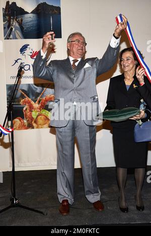 Prince Consort Henrik eröffnet am Donnerstag, den 1.. November, die französische Reise- und Lifestyle-Ausstellung „A French Affair“ im Docken in Nordhavn, Kopenhagen. Der Markt wurde von französischen Unternehmen und Lebensmittelkünstlern geschaffen und dauert 4 Tage. FOTOGRAF BO NYMANN / POLFOTO Stockfoto