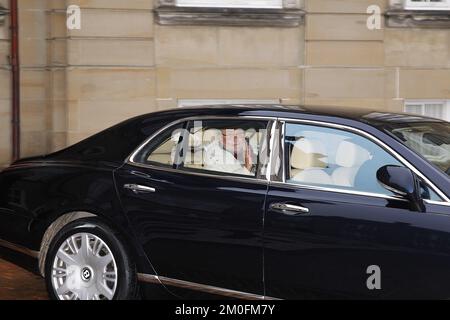 Prinz Vincent und Prinzessin Josephine feiern ihren 2-jährigen Geburtstag am 8.. Januar. 2013. Königin Margrethe, Prinz Consort Henrik, Prinz Joachim und Prinzessin Marie besuchten den Palast von Frederik VIIIÂ mit Geburtstagsgeschenken für die Zwillinge. FOTOGRAF MICHAEL STUB/POLFOTO Stockfoto