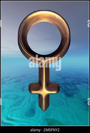 POLFOTO. Frau, Venus-Symbol, weiblich. Stockfoto