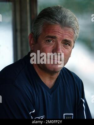 Kevin Keegan, Manager von Manchester City. Manchester City verlor 1-0 gegen Odense in einem Freundschaftsspiel vor der Saison. Odense wurde in der letzten Saison Vierter in der dänischen SAS Ligaen. Stockfoto