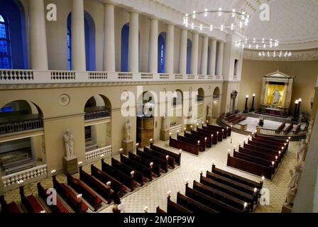 Kopenhagen, Dänemark. Heute wurde vom Königspalast bekannt gegeben, dass die Hochzeit von Kronprinz Frederik und Mary Donaldson am 14.. Mai um 4 Uhr in der Kopenhagener Kathedrale (Frauenkirche) stattfindet. Stockfoto