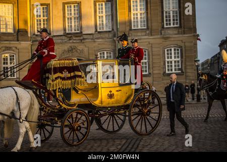 Königin Margrethe II. Von Dänemark nimmt an einem Neujahrsempfang für das diplomatische Korps im Schloss Christiansborg Teil. Stockfoto