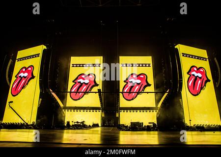 Die Rolling Stones treten am 3. Oktober im Telia Parken in Kopenhagen auf Stockfoto