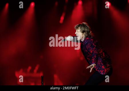 Die Rolling Stones treten am 3. Oktober im Telia Parken in Kopenhagen auf Stockfoto