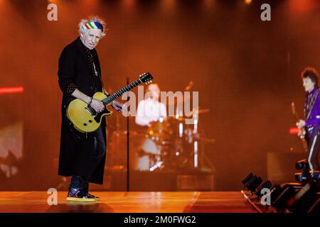 Die Rolling Stones treten am 3. Oktober im Telia Parken in Kopenhagen auf Stockfoto