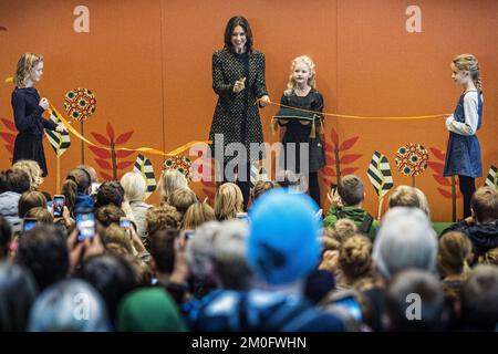 Crown Princess Mary eröffnet am 26. Oktober 2017 das internationale Literaturfestival Childrenâ€™- Hay Festival in Aarhus, Dänemark. ritzau, Casper Dalhoff. Stockfoto