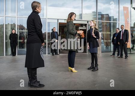 Crown Princess Mary eröffnet am 26. Oktober 2017 das internationale Literaturfestival Childrenâ€™- Hay Festival in Aarhus, Dänemark. ritzau, Casper Dalhoff. Stockfoto