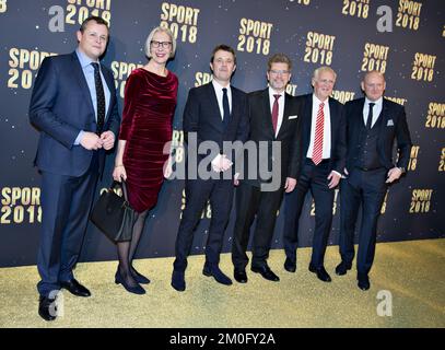 Am 5. 2019. Januar fand in BOXEN in Herning die Zeremonie des Danish Sports Award 2018 statt. Zu den Preisen gehörte die Person des Jahres des Sports, die von HRH Kronprinz Frederik verliehen wurde. Die Auszeichnung ging an die Tennisstar Caroline Wozniacki, die aufgrund der Vorbereitung auf ihre Titelverteidigung bei den Australian Open nicht teilnehmen konnte. Stockfoto