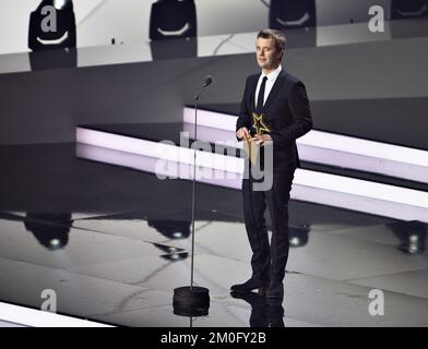 Am 5. 2019. Januar fand in BOXEN in Herning die Zeremonie des Danish Sports Award 2018 statt. Zu den Preisen gehörte die Person des Jahres des Sports, die von HRH Kronprinz Frederik verliehen wurde. Die Auszeichnung ging an die Tennisstar Caroline Wozniacki, die aufgrund der Vorbereitung auf ihre Titelverteidigung bei den Australian Open nicht teilnehmen konnte. Stockfoto