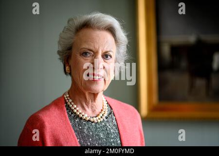 Prinzessin Benedikte feiert am 29. 2019. April ihren 75.. Geburtstag. Für den Anlass wurden neue Porträts von ihr in ihrer Wohnung im Schloss Amalienborg aufgenommen. Fotografiert am 24.. April Stockfoto