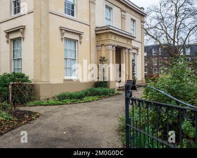 Elizabeth Gaskell House in Plymouth Grove in Manchester, England Stockfoto