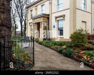 Elizabeth Gaskell House in Plymouth Grove in Manchester, England Stockfoto