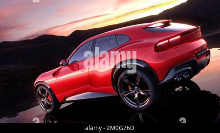 Ferrari Purosangue: V12, 725 ps – hier ist der leistungsstärkste SUV der Welt. Stockfoto