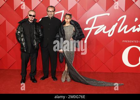 Jose Balvin, Remo Ruffini, FKA Twigs, nimmt an den British Fashion Awards 2022 Teil, die am 5.. Dezember 2022 in der Royal Albert Hall in London, Großbritannien, stattfinden. Foto: Marco Piovanotto/IPA Stockfoto