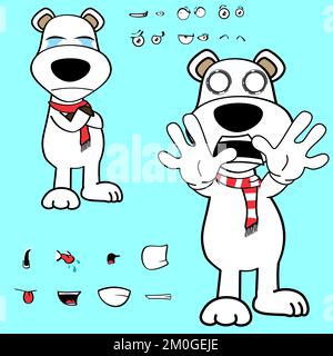 Kawaii-Ausdrücke im Vektorformat Stock Vektor