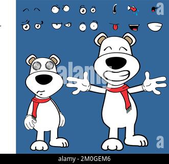 Komische Kawaii-Ausdrücke im Vektorformat Stock Vektor