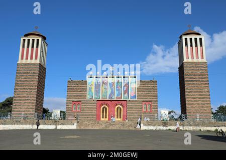 Enda Mariam Kathedrale in Asmara Stockfoto