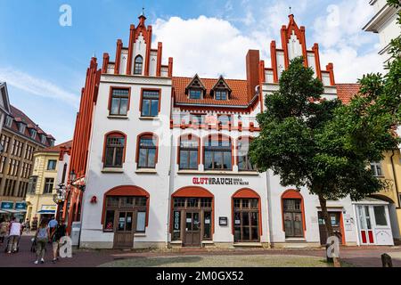 Hansestäume, UNESCO-Weltkulturerbe Hansestadt Wismar, Deutschland, Europa Stockfoto