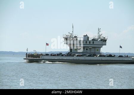 Jamestown - Schottland Fähre auf James River, Virginia, USA Stockfoto