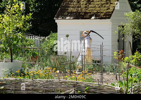 Garten in Colonial Williamsburg, Virginia, USA Stockfoto