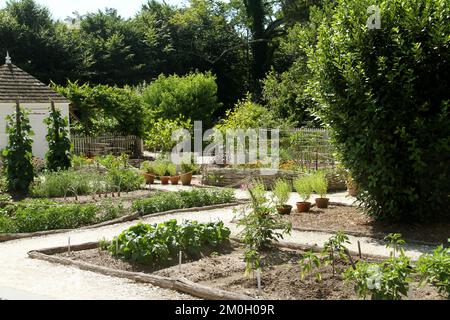 Garten in Colonial Williamsburg, Virginia, USA Stockfoto