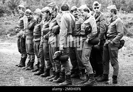 Der Alltag der Rekruten der Bundeswehr in einer Kaserne am 26.05.1976 in Hemer, Deutschland, Europa Stockfoto