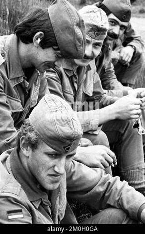 Der Alltag der Rekruten der Bundeswehr in einer Kaserne am 26.05.1976 in Hemer, Deutschland, Europa Stockfoto