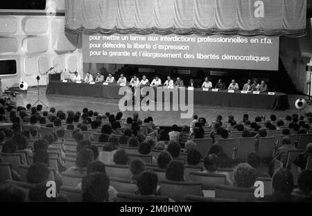 Eine internationale Konferenz befasste sich mit einer deutschen Frage, den durch das radikale Dekret vom 07.7.1976 ausgelösten Berufsverboten in Straßburg, FRA, Frankreich, Stockfoto