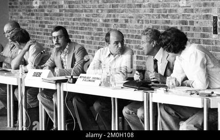 Eine internationale Konferenz befasste sich mit einer deutschen Frage, den durch das radikale Dekret vom 07.7.1976 ausgelösten Berufsverboten in Straßburg, FRA, Frankreich, Stockfoto