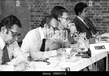 Eine internationale Konferenz befasste sich mit einer deutschen Frage, den durch das radikale Dekret vom 07.7.1976 ausgelösten Berufsverboten in Straßburg, FRA, Frankreich, Stockfoto