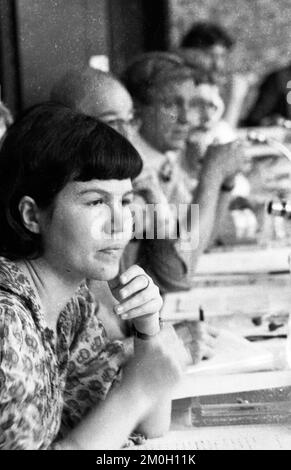 Eine internationale Konferenz befasste sich mit einer deutschen Frage, den durch das radikale Dekret vom 07.7.1976 ausgelösten Berufsverboten in Straßburg, FRA, Frankreich, Stockfoto