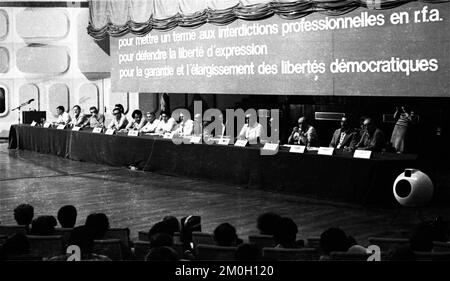 Eine internationale Konferenz befasste sich mit einer deutschen Frage, den durch das radikale Dekret vom 07.7.1976 ausgelösten Berufsverboten in Straßburg, FRA, Frankreich, Stockfoto