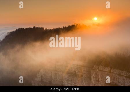 Creux du Van, Neuchâtel, Schweiz, Europa Stockfoto