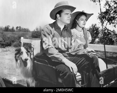 John Loder, Anne Nagel, am Set des Films, „Diamond Frontier“, Universal Pictures, 1940 Stockfoto