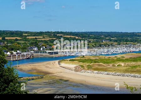 Frankreich, Manche, Barneville Carteret, die Stadt, der Hafen und das Cap de Carteret Stockfoto