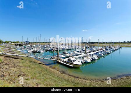 Frankreich, Manche, Barneville Carteret, die Stadt, der Hafen und das Cap de Carteret Stockfoto