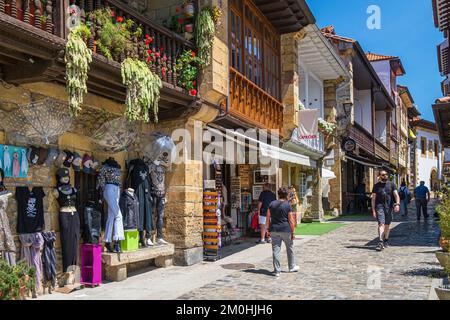 Spanien, Provinz Kantabrien, Comillas, Bühne auf der Camino del Norte, spanische Pilgerroute nach Santiago de Compostela Stockfoto