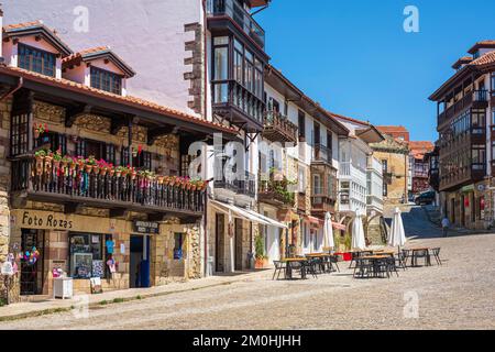 Spanien, Provinz Kantabrien, Comillas, Bühne auf der Camino del Norte, spanische Pilgerroute nach Santiago de Compostela Stockfoto