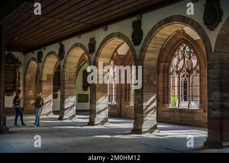 Schweiz, Basel, die Münster oder die protestantische Kathedrale unserer Lieben Frau von Basel (Münster), das Kloster Stockfoto