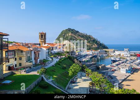 Spanien, Provinz Gipuzkoa, Getaria, Bühne auf dem Camino del Norte, spanische Pilgerroute nach Santiago de Compostela, ein UNESCO-Weltkulturerbe Stockfoto