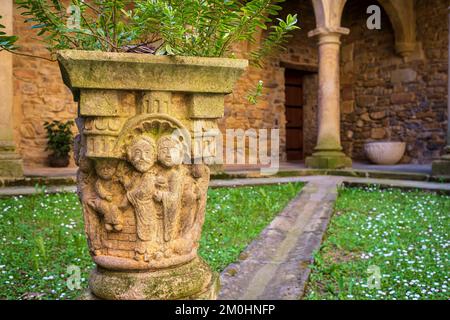 Spanien, Provinz Biskaya, Ziortza-Bolibar, Kloster Zenarruza am Camino del Norte, spanische Pilgerroute nach Santiago de Compostela, UNESCO-Weltkulturerbe Stockfoto