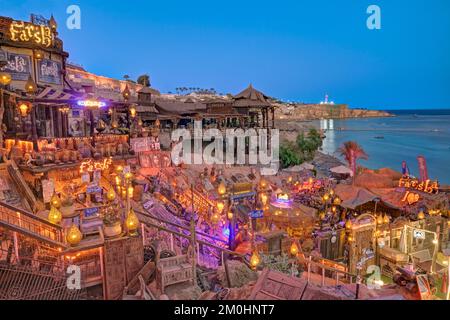 Egypte, Sina?, Sharm-el-sheikh, Farsha Cafe Stockfoto