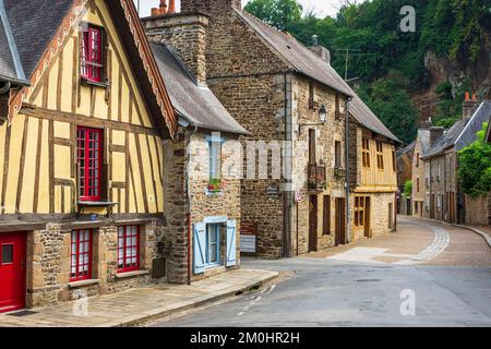 Frankreich, Ille-et-Vilaine, Fougeres, mittelalterliches Viertel in der unteren Stadt, Marchix-Platz, Fachwerkhäuser des 15.. Und 16.. Jahrhunderts Stockfoto