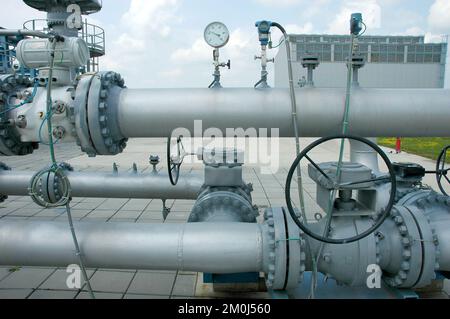 Gastransportsystem - Gasindustrie Stockfoto