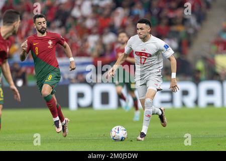 Lusail City, Katar. 06.. Dezember 2022. LUSAIL CITY, KATAR - 06. DEZEMBER: Ruben Vargas während der FIFA Weltmeisterschaft Katar 2022. Runde 16 zwischen Portugal und der Schweiz im Lusail Stadium am 6. Dezember 2022 in Lusail City, Katar. (Foto: Pawel Andrachiewicz/PressFocus/Sipa USA) Guthaben: SIPA USA/Alamy Live News Stockfoto