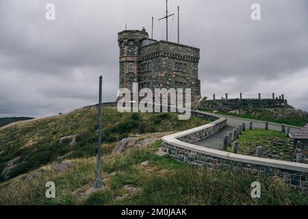 Das cabot Tower Castle auf Signal Hill, St. John's. Neufundland. Hochwertiges Foto Stockfoto
