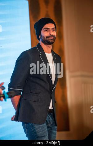 Neu-Delhi, Indien. 06.. Dezember 2022. Ashmit Patel, Schauspieler von Bollywood, der während der Einführungsveranstaltung der Toddy App (Toddy App is Nightlife and Party App) in Delhi gesehen wurde. Kredit: SOPA Images Limited/Alamy Live News Stockfoto